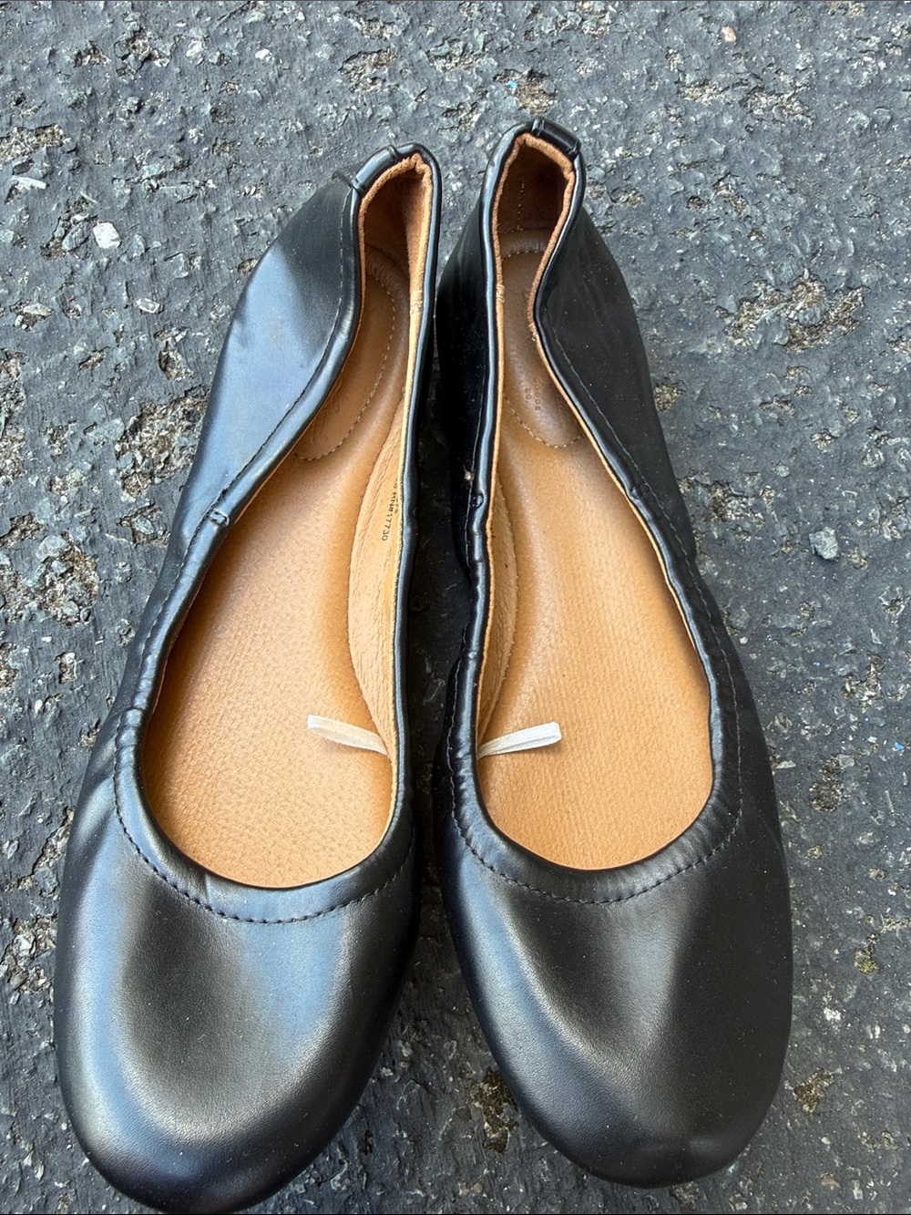 Target Black Ballet Flats with Tan Insole